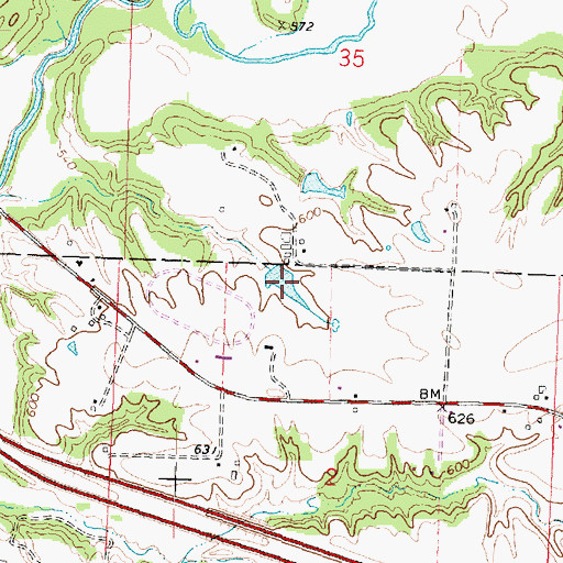 Topographic Map of South Pond, IL