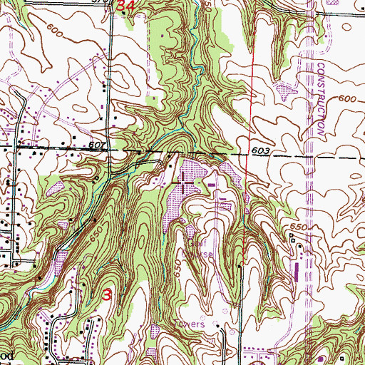 Topographic Map of Small Timber Lake, IL