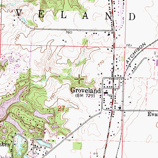 Topographic Map of Northern Oaks Lake, IL