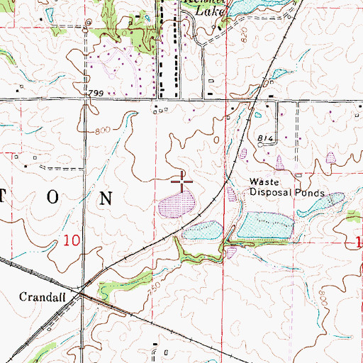 Topographic Map of Libbys Lagoon Number 4 Dam, IL