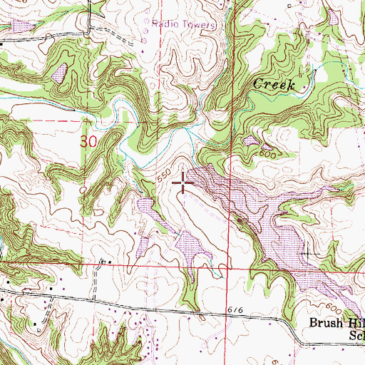 Topographic Map of Lutticken Lake Dam, IL