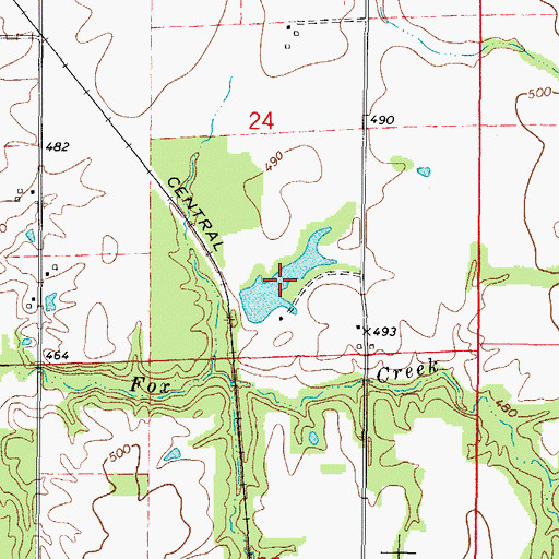 Topographic Map of Jordan Lake, IL