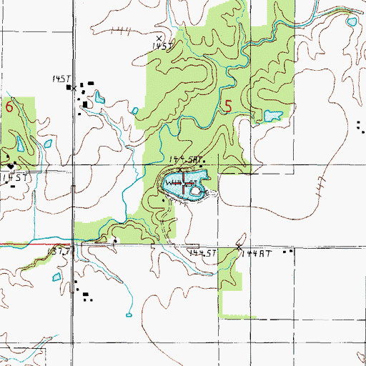 Topographic Map of Nix Lake, IL