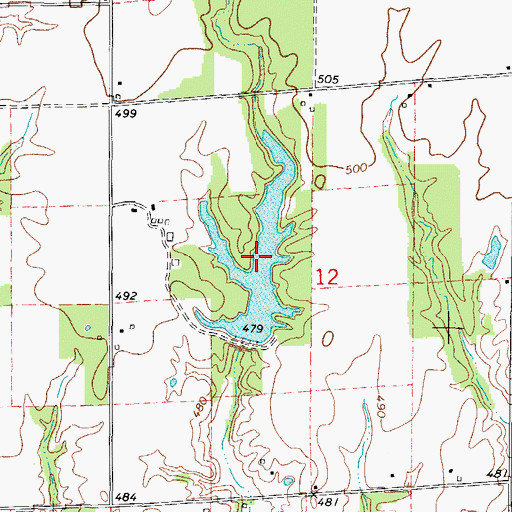 Topographic Map of Millers Lake, IL