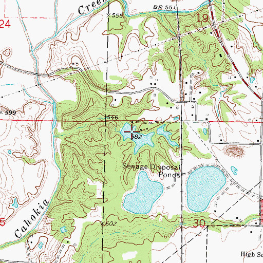 Topographic Map of Forest Lake Club Dam, IL