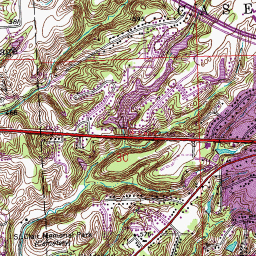 Topographic Map of Weslake Dam, IL