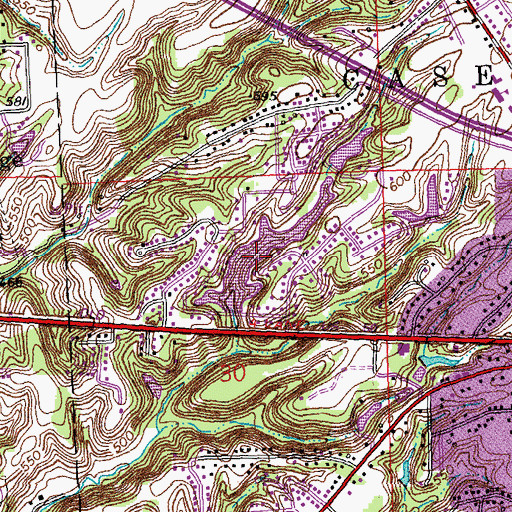 Topographic Map of Weslake, IL