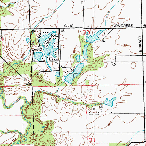 Topographic Map of Justamir Association Lake, IL