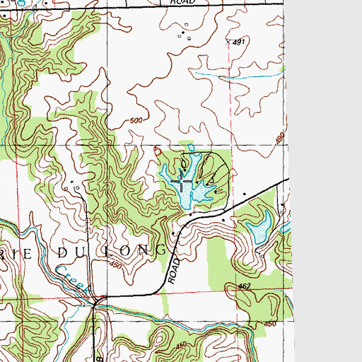 Topographic Map of New West Fork Club Lake, IL