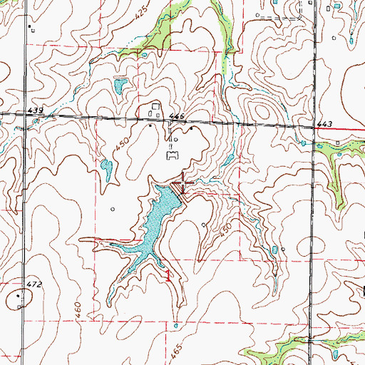 Topographic Map of Robinson Lake, IL
