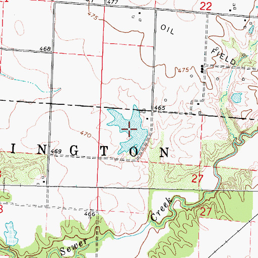 Topographic Map of Flying M Ranch Lake, IL