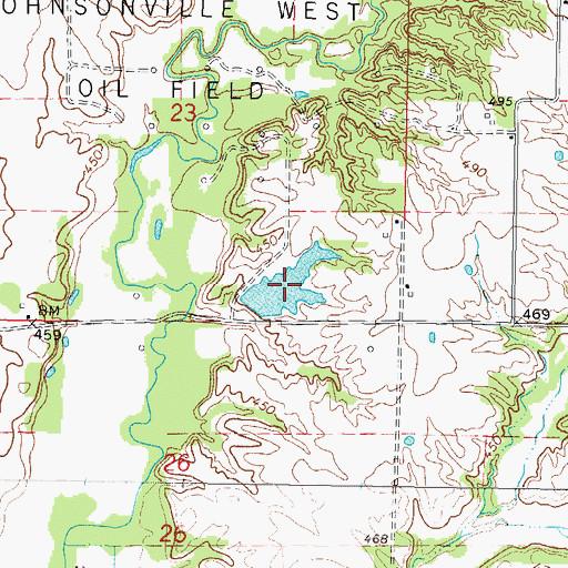 Topographic Map of Allen Pond, IL