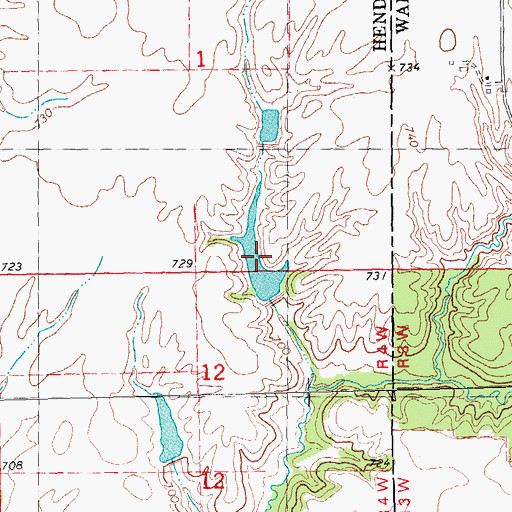 Topographic Map of Young-Gibson Lake, IL