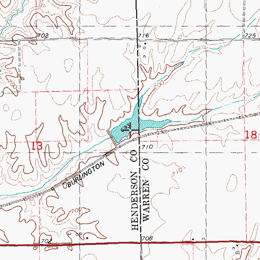 Topographic Map of Sediment Control Structure Pond Number 22 Dam, IL