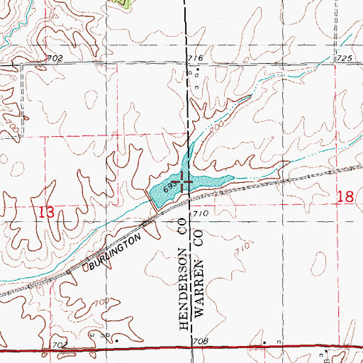 Topographic Map of Sediment Control Structure Pond Number 22, IL