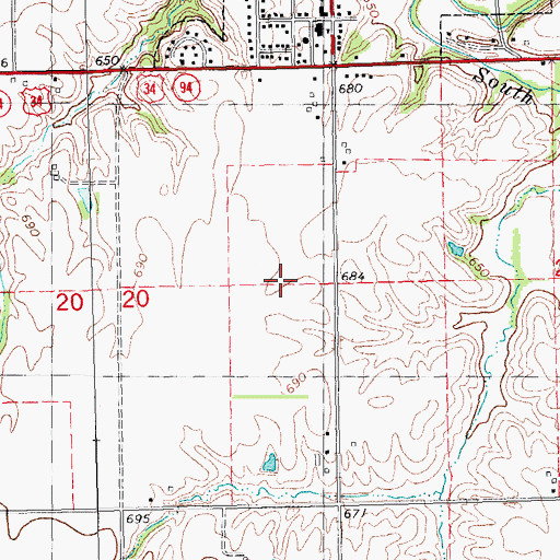 Topographic Map of Norris Lake, IL