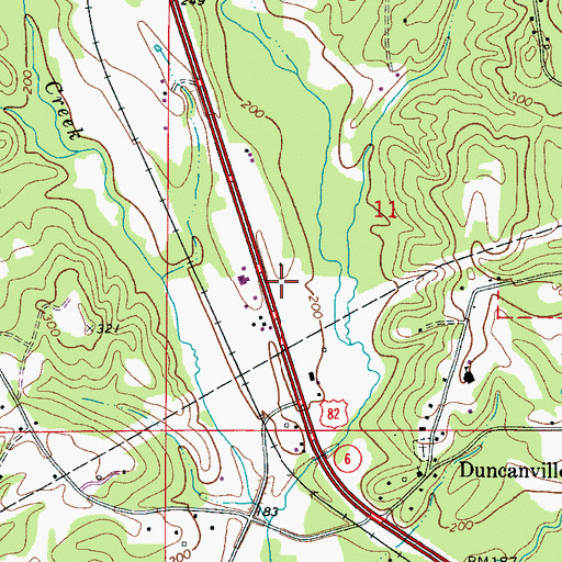Topographic Map of Duncanville Post Office, AL