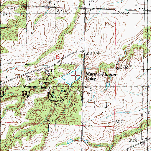 Topographic Map of Tiskilwa Watershed Structure Number 1 Dam, IL