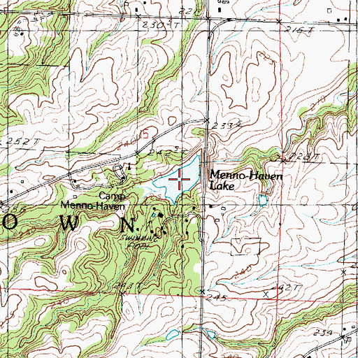 Topographic Map of Menno-Haven Lake, IL