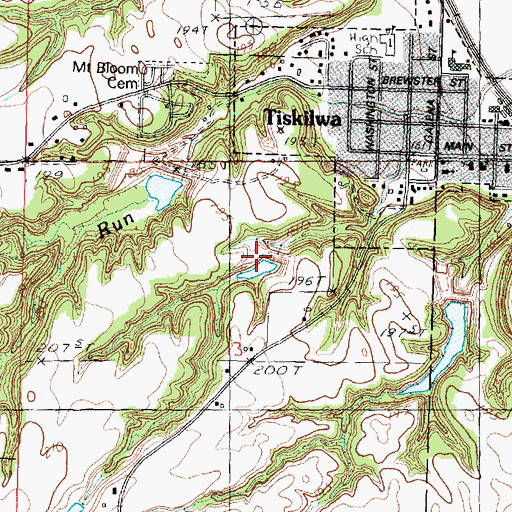 Topographic Map of Tiskilwa Watershed Structure Number 4 Dam, IL