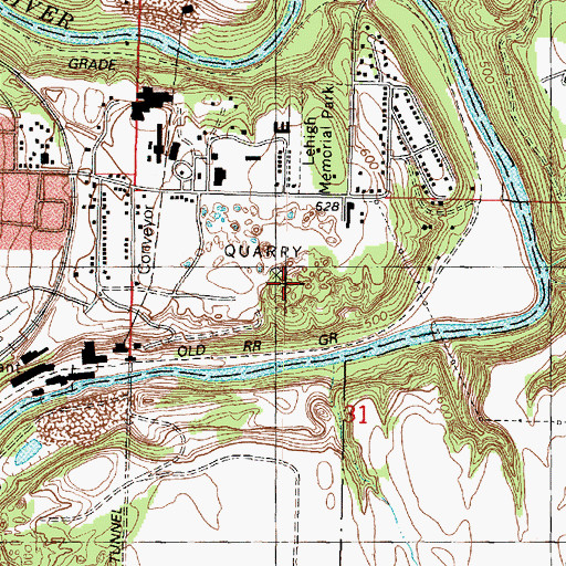 Topographic Map of Deer Park Lake Dam, IL