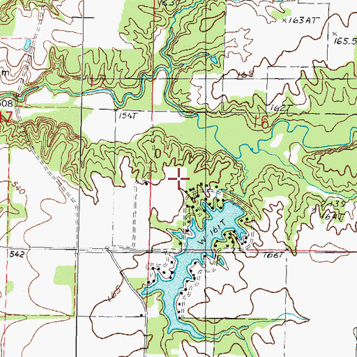 Topographic Map of Patoka Club Lake, IL