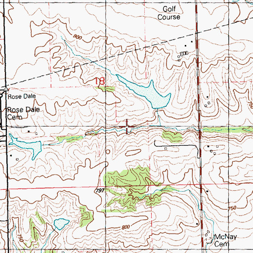 Topographic Map of Valley View Club Lake Dam, IL