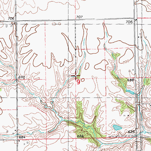 Topographic Map of Youngquist Lake Dam, IL