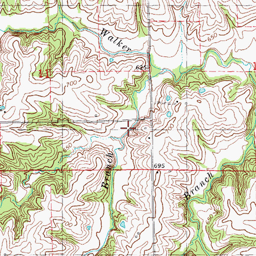 Topographic Map of Sims Pond, IL
