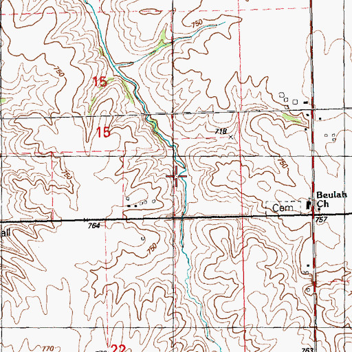 Topographic Map of Oakwood Country Club Lake Dam, IL