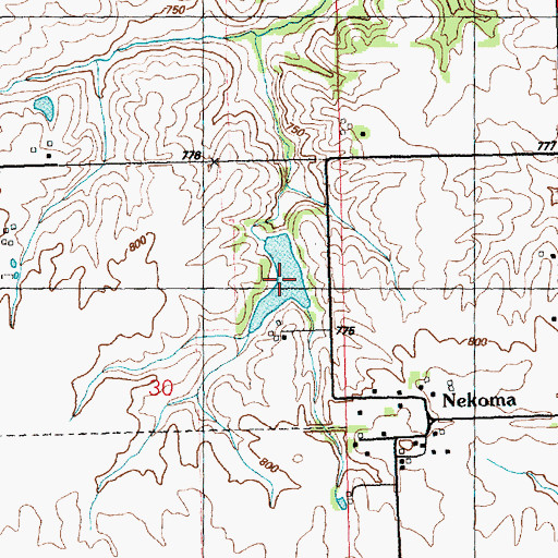 Topographic Map of Thompson Pond, IL