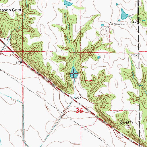 Topographic Map of Mayer Pond, IL