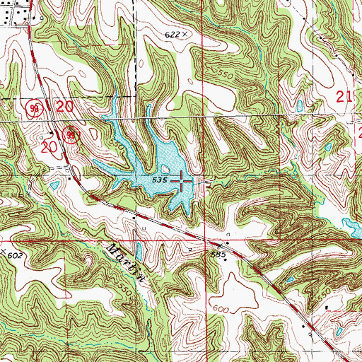 Topographic Map of Alsup Farm Pond Dam, IL