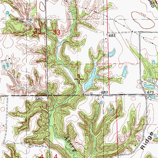Topographic Map of Kleinlein Farm Pond Dam, IL