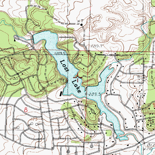 Topographic Map of Lost Lake, IL