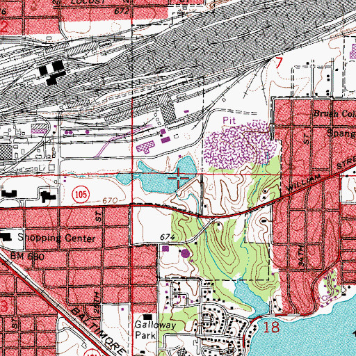 Topographic Map of A E Staley Cooling Lake Dam, IL