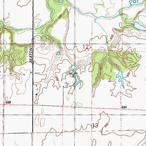 Topographic Map of McCaw Pond, IL