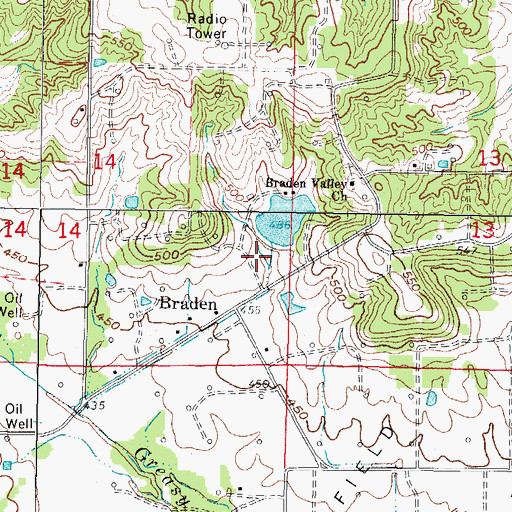 Topographic Map of Lake Helen Dam, IL