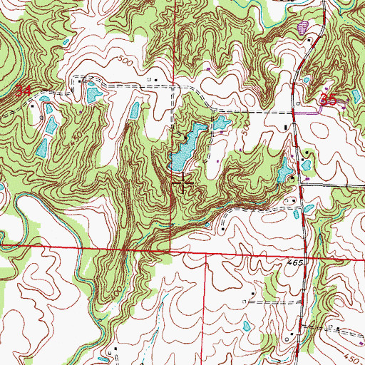 Topographic Map of Taphorn Pond Dam, IL