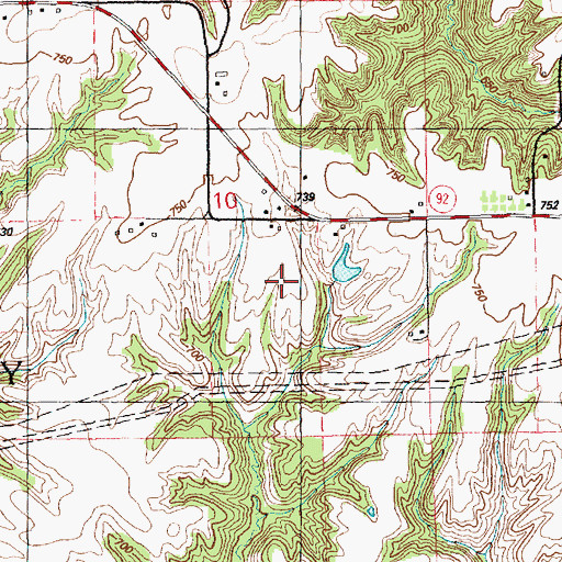 Topographic Map of Donnelly Pond Dam, IL