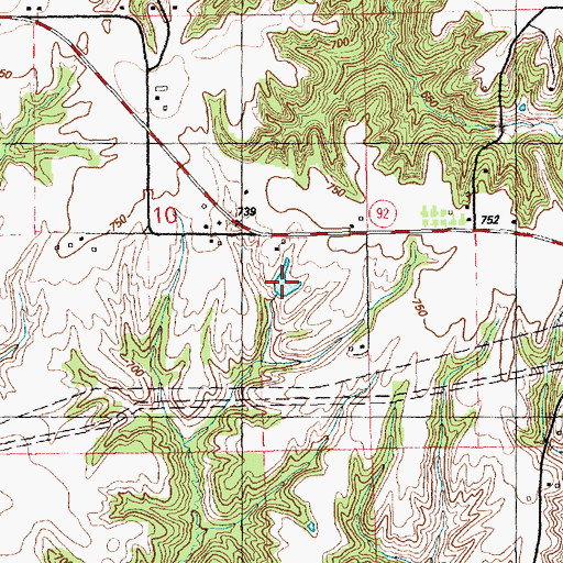 Topographic Map of Donnelly Pond, IL