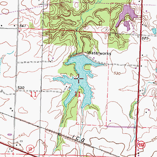 Topographic Map of City Reservoir, IL