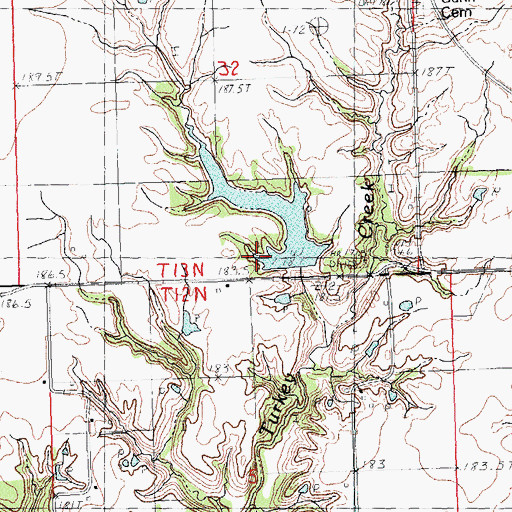 Topographic Map of Ware Brothers Pond, IL