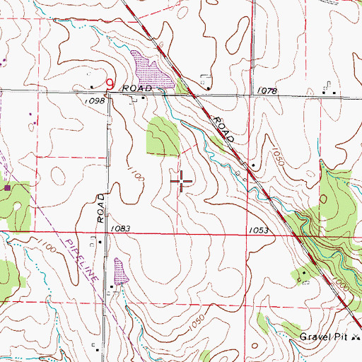 Topographic Map of Kingsley Lake Dam, IL