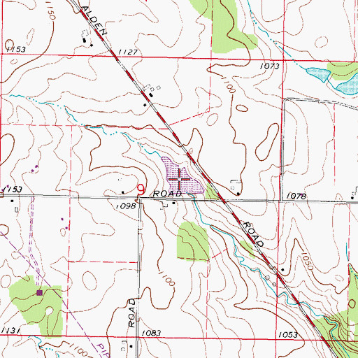 Topographic Map of Kingsley Lake, IL