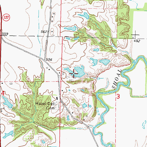 Topographic Map of Rinco Instrument Corporation Lake, IL