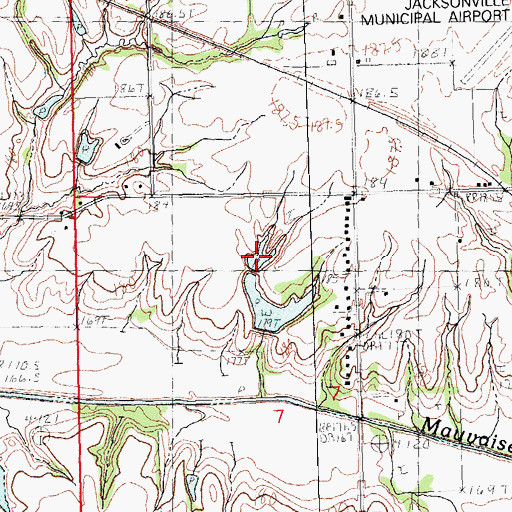 Topographic Map of Applebee Pond, IL