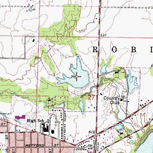 Topographic Map of Allen Lake, IL
