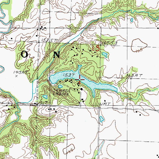 Topographic Map of Lake Walter Scott, IL