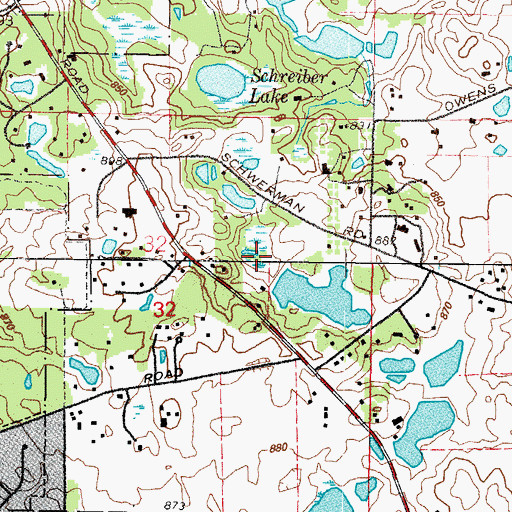 Topographic Map of Lake Amy, IL